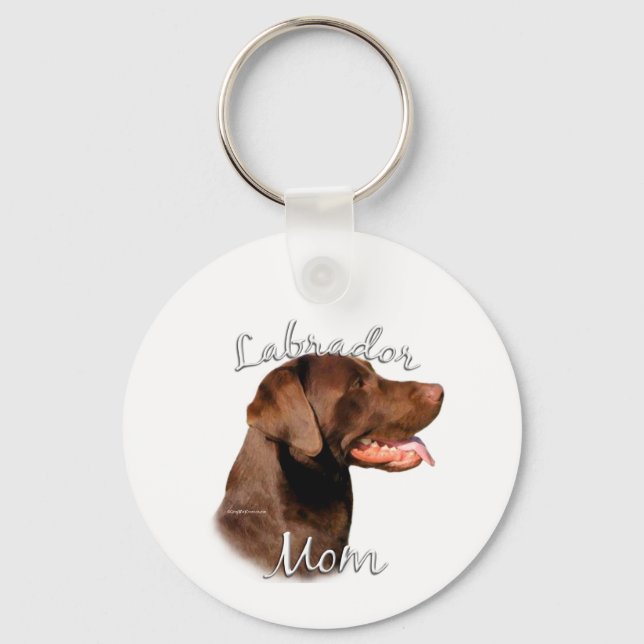 Chaveiro Labrador Retriever (chocolate) Mãe 2 (Frente)