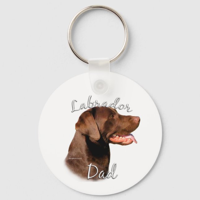 Chaveiro Labrador Retriever (chocolate) Pai 2 (Frente)