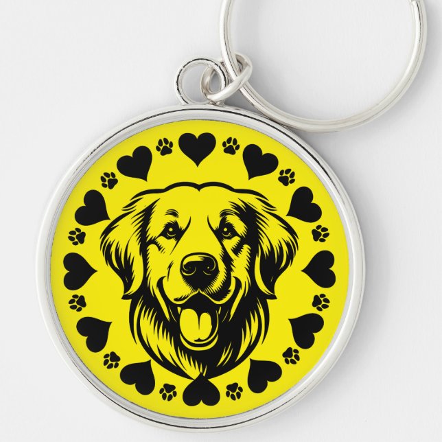 Chaveiro Labrador Retriever Dog Proprietário (Frente)