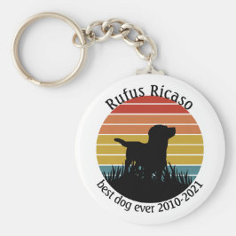 Chaveiro Labrador Retro Sunset Personalizado