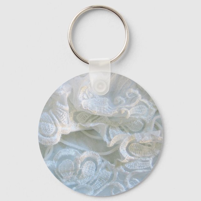 Chaveiro Lace branco esfregado (Frente)