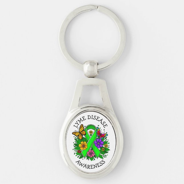 Chaveiro Laço de Conscientização da Doença de Lyme (Frente)