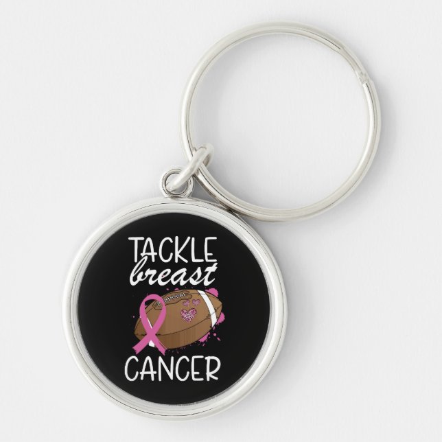 Chaveiro Laço de Conscientização do Câncer de Mama Tackle C (Frente)