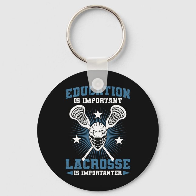 Chaveiro Lacrosse Fan Education É Importante Lacrosse É Im (Frente)