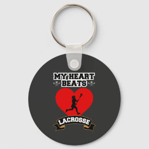 Chaveiro Lacrosse Heart Female Player Esporte Paixão Amor