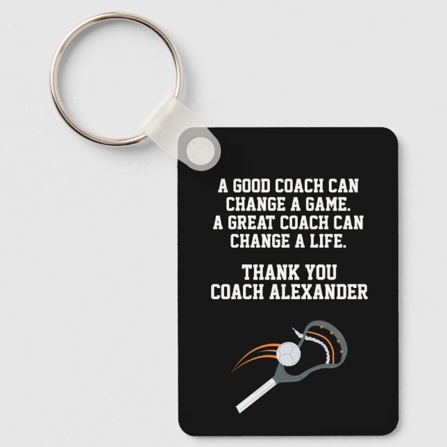 Chaveiro Lacrosse Obrigado Treinador (Frente)