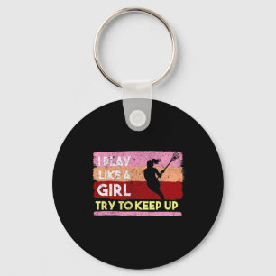 Chaveiro Lacrosse Stick Intercross Team Esportes Girl Mulhe