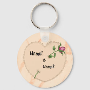 Chaveiro Lacy Heart Rosa