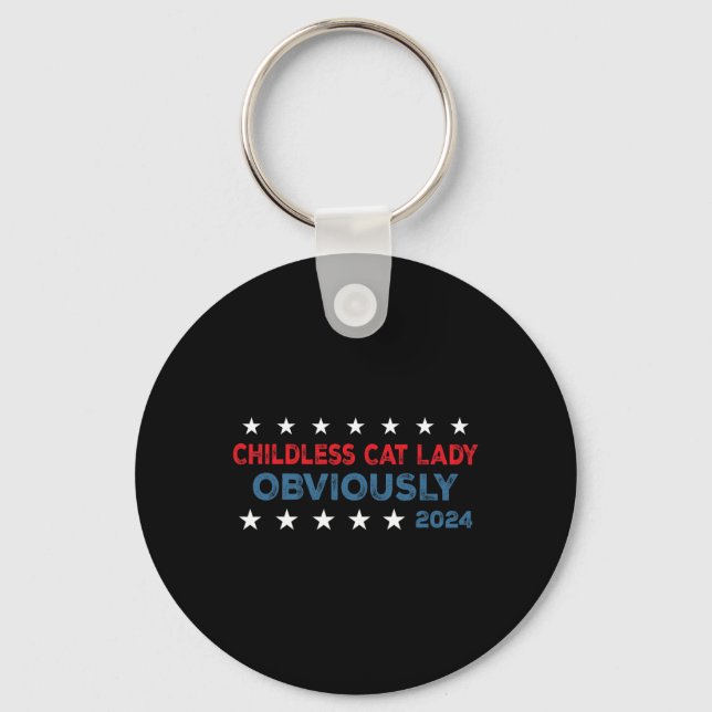 Chaveiro Lady Gato Sem Fios Obviamente Engraçada 2024 (Frente)