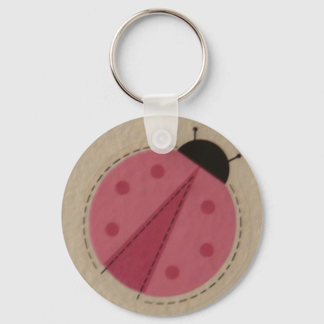 Chaveiro ladybug rosa (Frente)