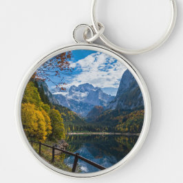 Chaveiro Lago Alpina Mountain Lake Gosausee, Áustria