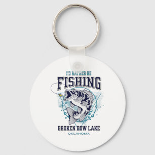 Chaveiro Lago Broken Bow Oklahoma Eu Preferiria Estar Pesca