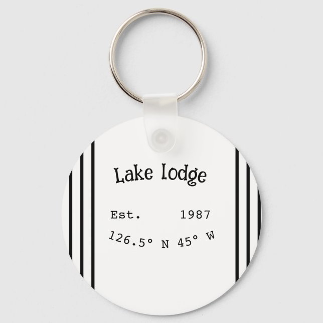 Chaveiro Lago House ets. Data ano em que as coordenadas per (Frente)