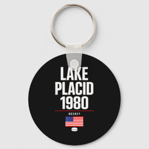 Chaveiro Lago placid 1980 hóquei vintage puck EUA nova york