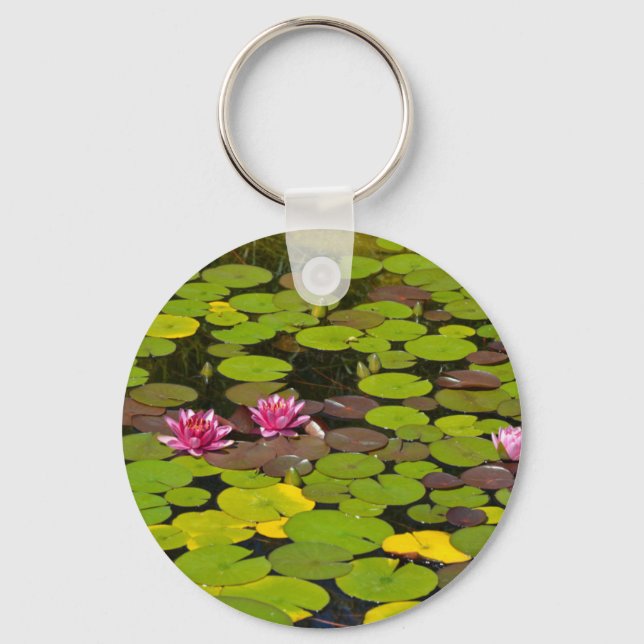 Chaveiro Lagoa de jardim aquífero rosa (Frente)