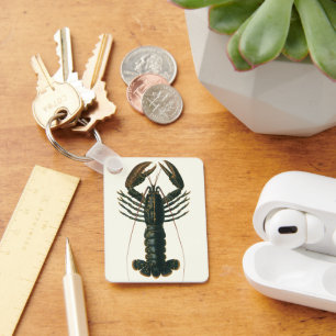 Chaveiro Lagosta-Vintage, Crustáceo-Vida do Oceano Marinho