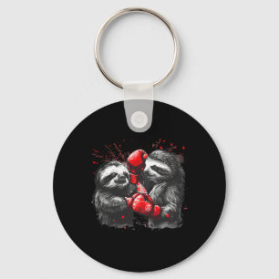Chaveiro Lama de Boxing com luvas de boxe Engraçada B