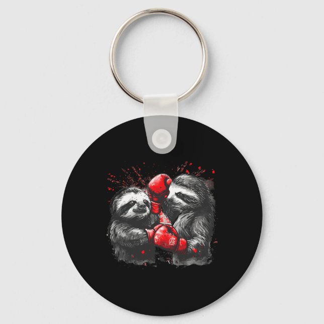 Chaveiro Lama de Boxing com luvas de boxe Engraçada B (Frente)