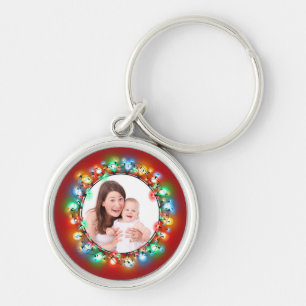 Chaveiro Lâmpadas de Natal com Foto Personalizada 