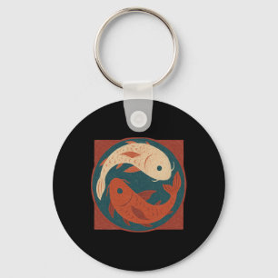Chaveiro Lança Koi Yin Yang Arte Zen Yoga Roupa