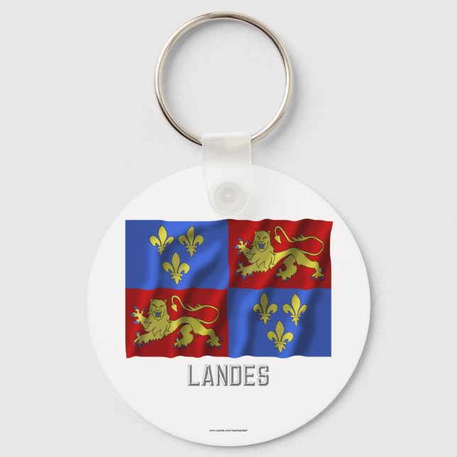 Chaveiro Landes acenando bandeira com nome (Frente)