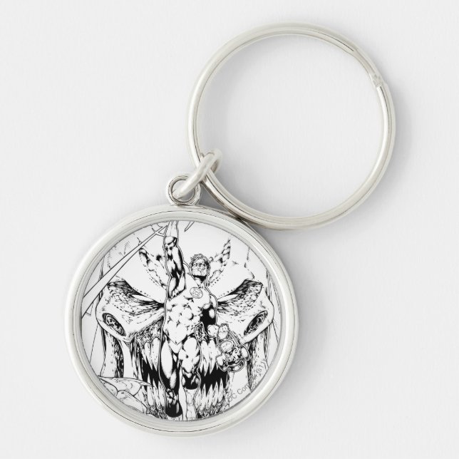 Chaveiro Lanterna Verde com corrente de luz (Frente)