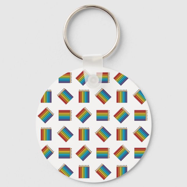Chaveiro Lápis de Coloração do Arco-Íris (Frente)