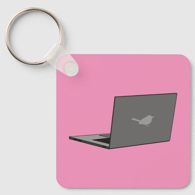 Chaveiro Laptop com a cinza do logotipo Bird (Frente)