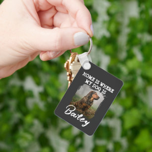 Chaveiro Lar é Onde Meu Cachorro Está Nome e Foto Personali