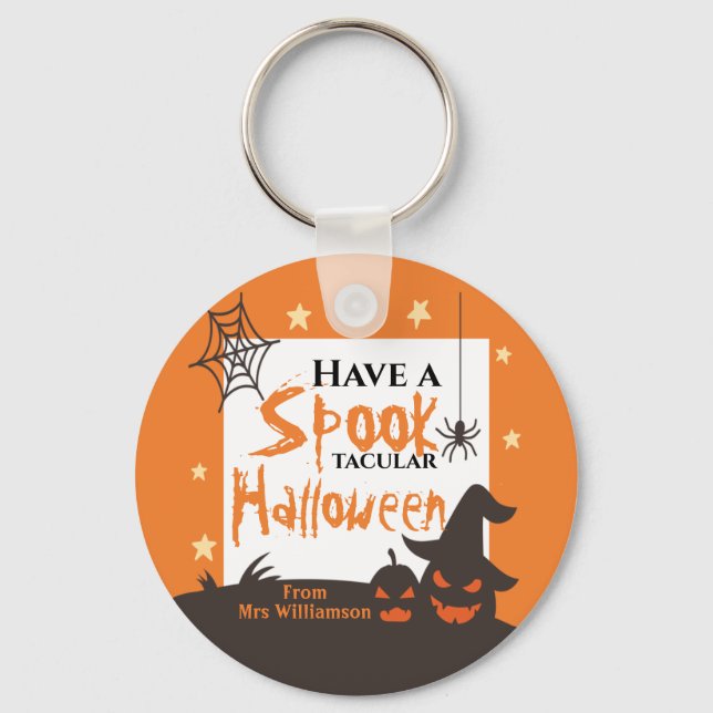 Chaveiro Laranja Espetacular de Halloween (Frente)