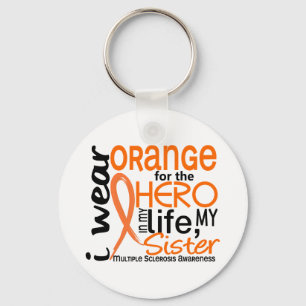 Chaveiro Laranja para a esclerose múltipla do MS da irmã 