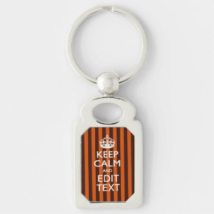 Chaveiro Laranja Queimado Personalize Isso Mantenha Calmo C