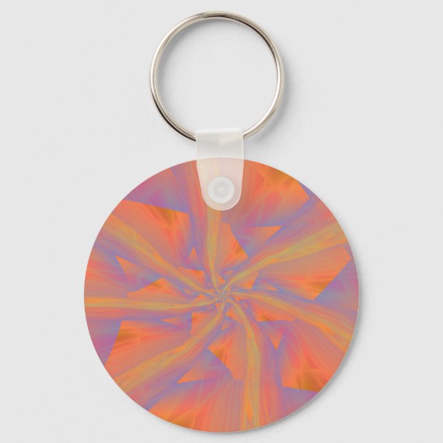 Chaveiro Laranja Rosa e Armas Espirais Violetas (Frente)