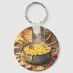 Chaveiro Lareira de Fondue de Queijo Aconchegante