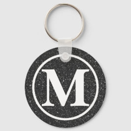 Chaveiro Largura preto monograma BB