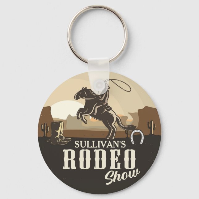 Chaveiro Lasso Roundup ADD NAME Western Rodeo Show (Frente)