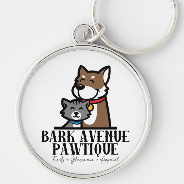 Chaveiro Latido Avenue Pawtique (Frente)