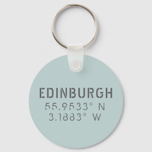 Chaveiro Latitude e Longitude de Edimburgo