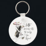 Chaveiro Latte<br><div class="desc">O chaveiro de botão redondo apresenta uma na moda e um texto divertido "Latte porque é muito cedo para o Vinho!" Chaveiros fazem presentes memoráveis para familiares e amigos ou criam por si mesmos.</div>