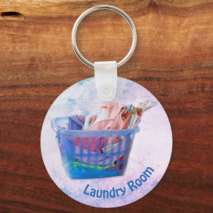 Chaveiro Lavagem Colorida Em Pincéis De Cesto Azul