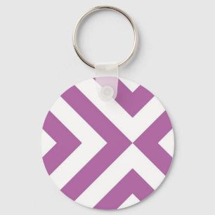 Chaveiro Lavanda e Cevrons Brancos