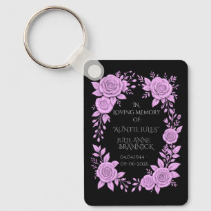 CHAVEIRO LAVANDA FLORAL. LEMBRANÇA EM MEMÓRIA AMADA, 