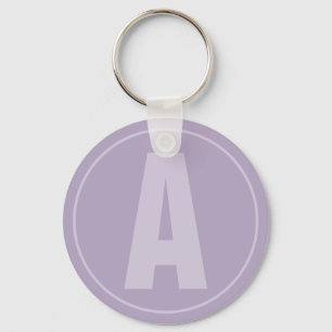 Chaveiro Lavender Letter Monogram Purple Initial Keychain