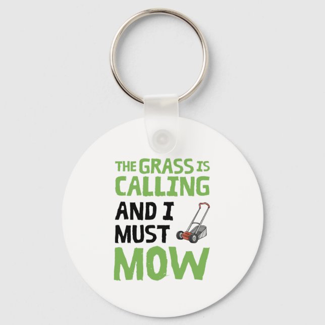 Chaveiro Lawn Mower - A Grama Está A Chamar E Eu Tenho De M (Frente)