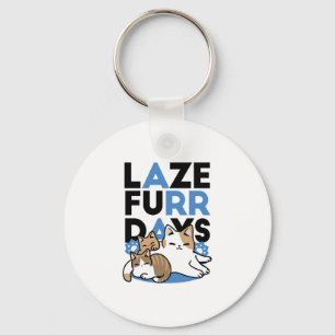 Chaveiro Lazer - Design de Gatos Preguiçosos