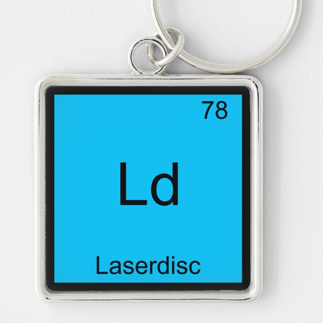Chaveiro Ld - Laserdisc Camiseta Símbolo de Elemento de Quí (Frente)