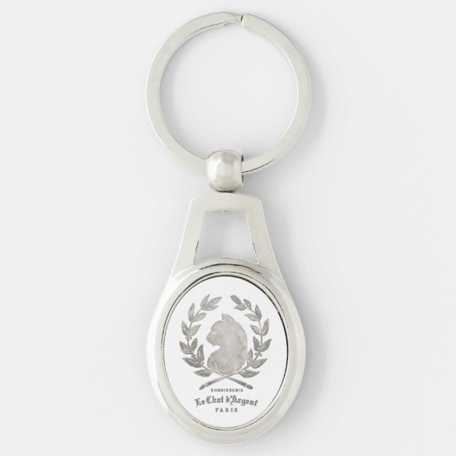 Chaveiro Le Chat d'Argent Oval Camafeu (Frente)