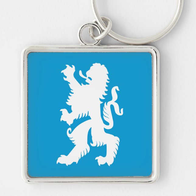 Chaveiro Leão Bávaro Azul e Branco (Frente)
