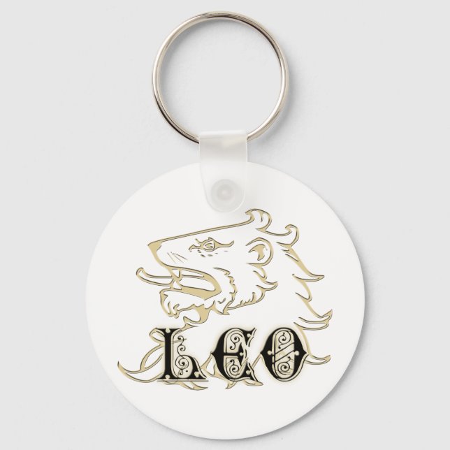 Chaveiro Leão Lion - Sinal de astrologia (Frente)
