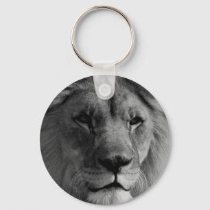 Chaveiro Leão preto e branco